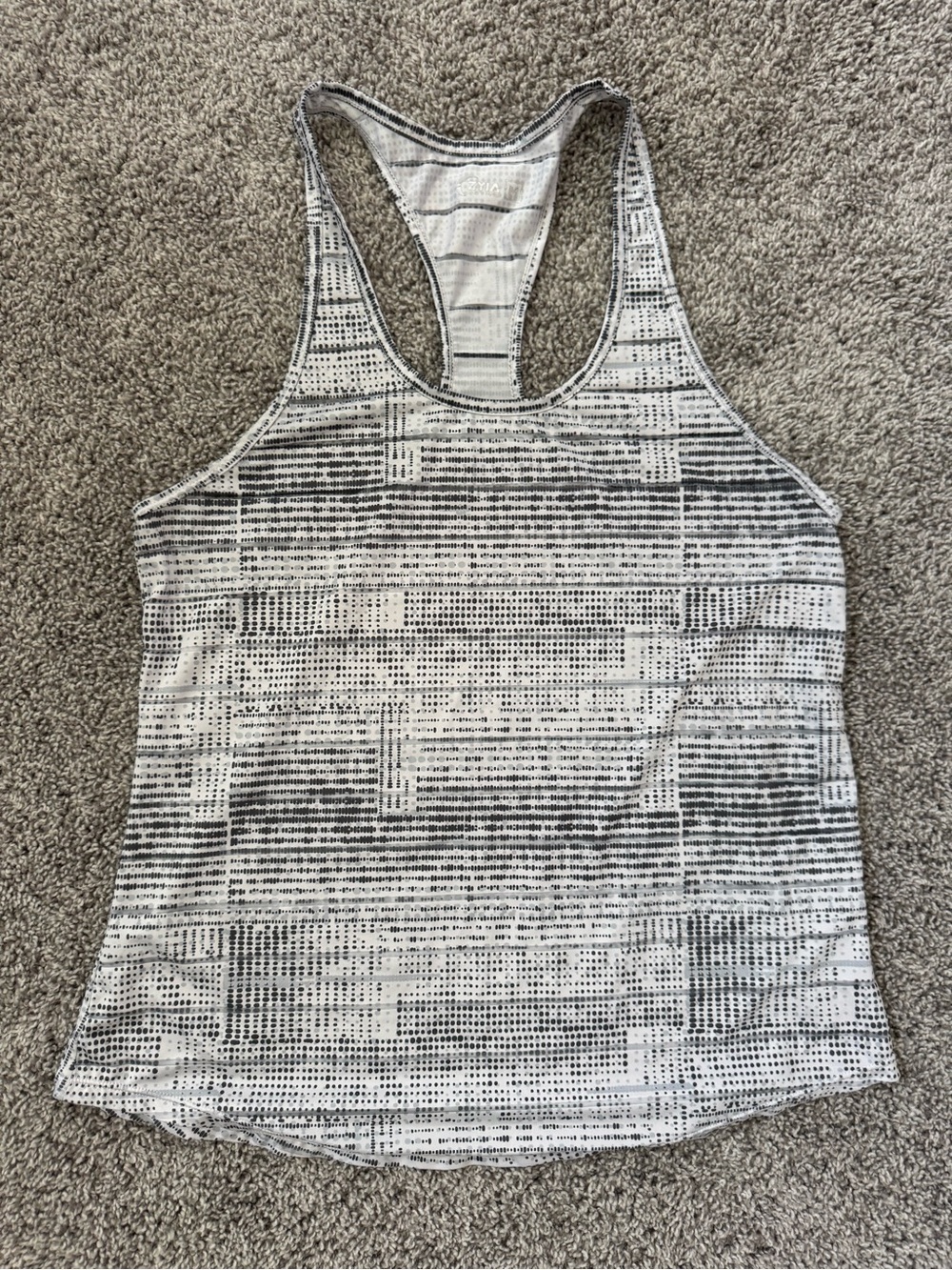 ZYIA Black & White Patterned Racerback Tank